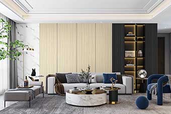 宜昌轻奢风格-客厅
